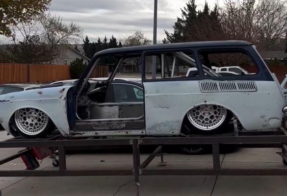 1966 type 3 VW tube frame with Vossen wheels made specifically for this car