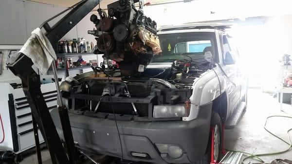 Engine replacement on a customers truck!