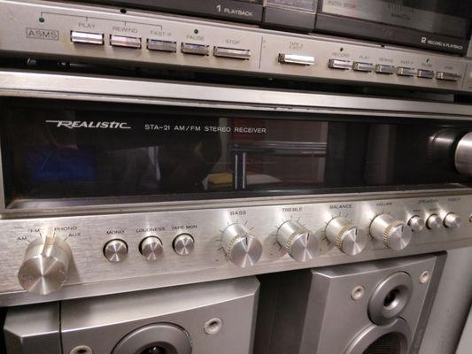 Vintage realistic receiver and cassette deck