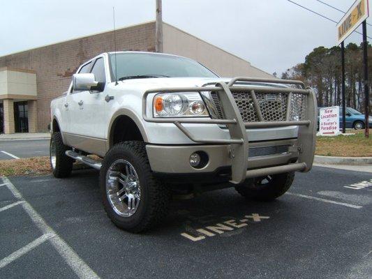 Grille Guard and Rocker Panels Sprayed with LINE-X