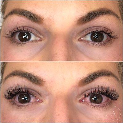 Damage free, weightless, expertly applied lash extensions.