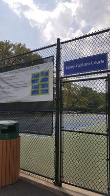 Entrance to tennis courts