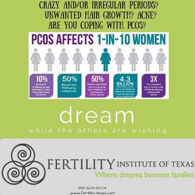 1 in 10 women are effected by PCOS. We can help!!