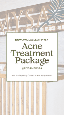 90-day Acne Treatment Package for $1250. We offer in-house financing, NO CREDIT CHECK!