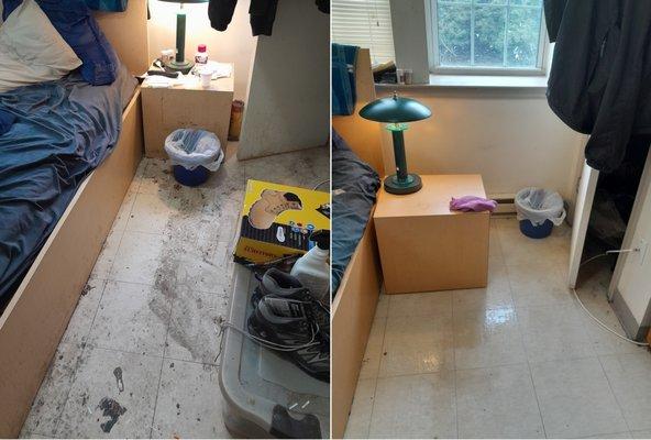 Before Dorm Room and after Dorm Room.