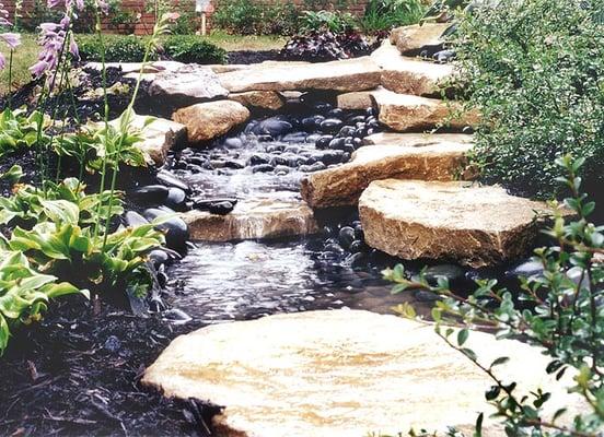 Water feature custom built by Daniels Landscaping