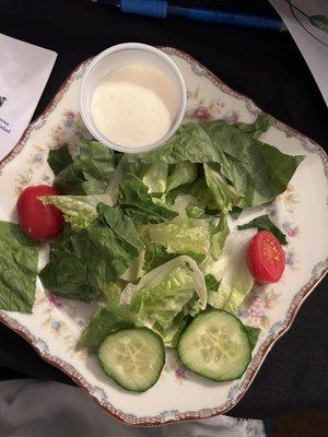 Green salad with your choice of dressing