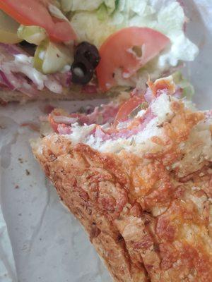 Dry dry Italian bread... made it into a salad.