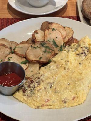 Omelet w crispy potatoes