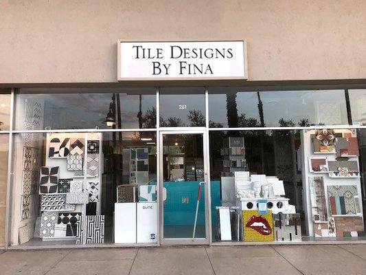 Front photo of our Annex Tile showroom in Palm Springs!