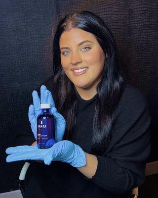 Claire using Image Skin Care Peels!