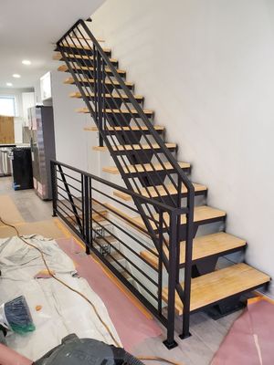 Modern  metal steps and railings  267-593-8494