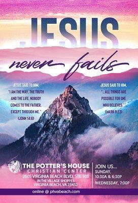 Flyer for The Potter's House Christian Center