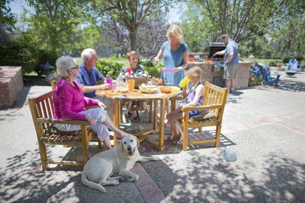 Outdoor shields to keep buddy off of outdoor seating areas.