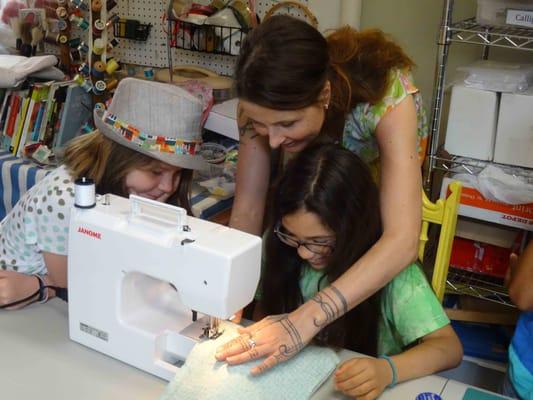 kid's sewing class