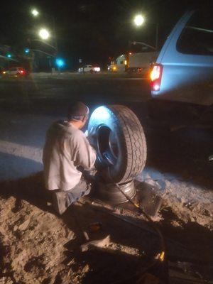 Tire patching repair