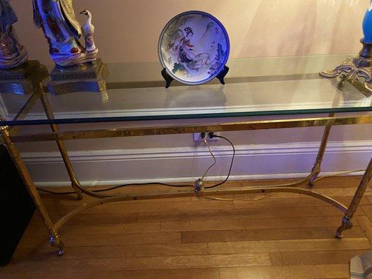 Brass couch table - needs repolishing