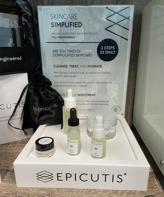 We use only the top of the line skincare products called Epicutis because our customers deserve only the best. Ask about our discount to buy