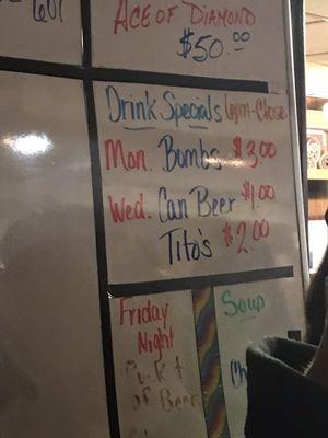 Drink specials