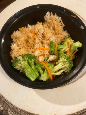 White rice broccoli