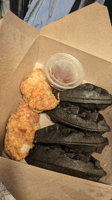 Charcoal Chicken and Waffles. This is why I can't get into my acid washed skinny jeans anymore.