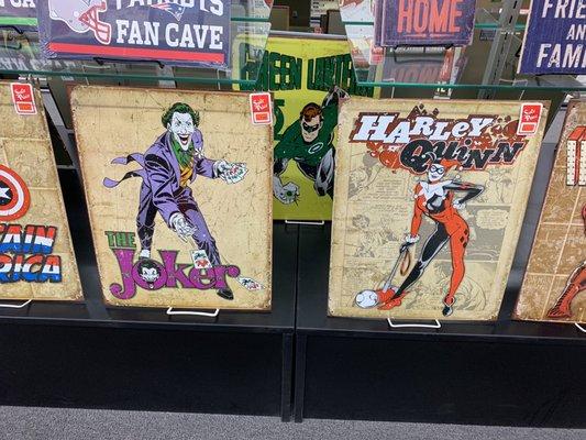 Cool retro wall decor for that Marvel ex/lover in your life. They had Black Panther, Superman, The Green Lantern, and others too.