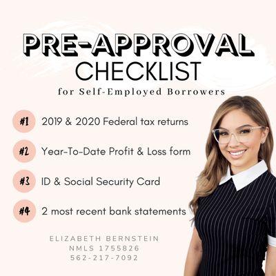 Your pre-approval checklist for self-employed borrowers