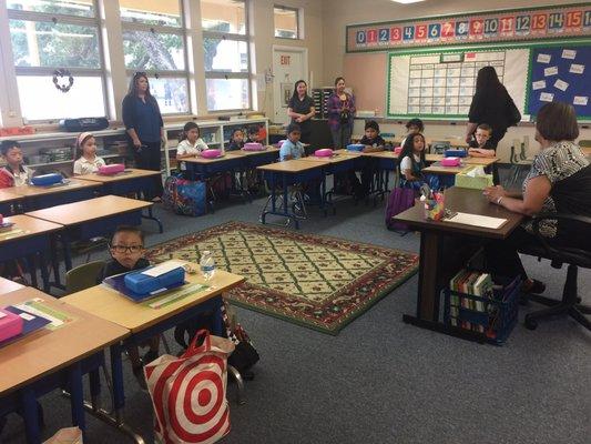 Mrs. Hampton's first grade classroom