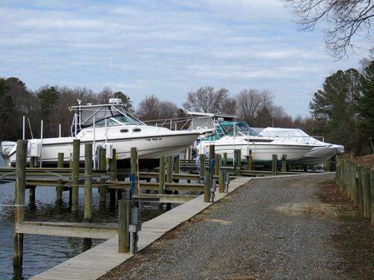 A view of boats at Buzzard Point Marina.