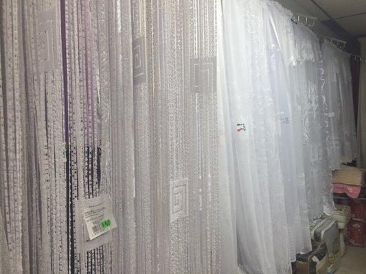 We carry a broad selection of European embroidery, linens, curtains, tablecloths and bedding.