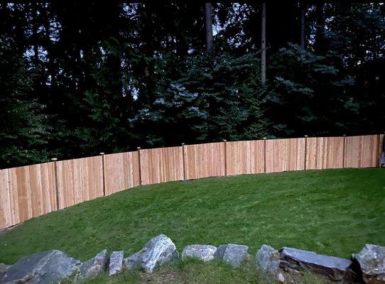 Wood fence