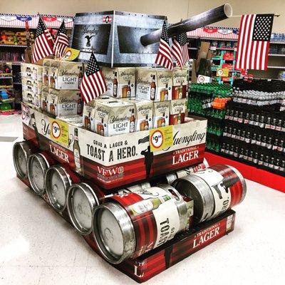 Keg & case built tank Yuengling, nation's oldest ale Patriotic brew  #NOLA_Haiku @YuenglingBeer #WinnDixie #ToastAHero