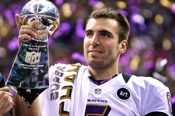 The Ravens won Super Bowl XLVII in 2013 (2012 season). Joe Flacco.