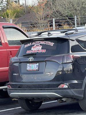 Signage on cars