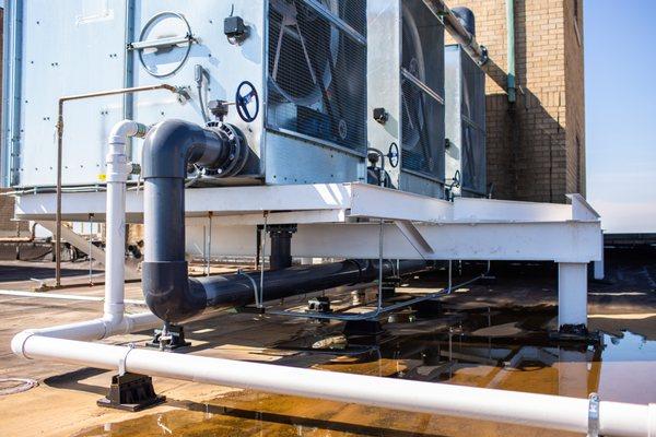 Cooling Tower installed onto a building