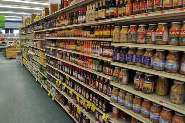 wide assortment of latino grocery products