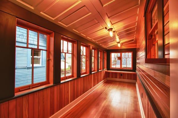 Custom restoration of a North Portland sunroom.