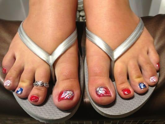 Patriotic tootsies !!