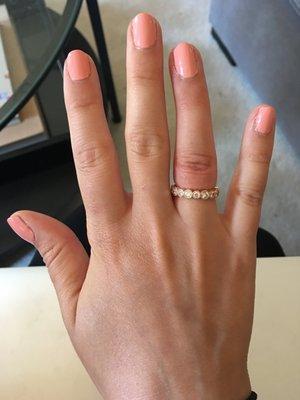 Love my new custom rose gold+diamond eternity band!