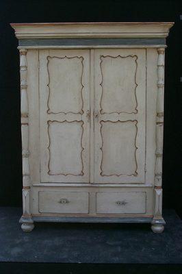 Russian Wardrobe circa 1850 Restored for me in Holland using powder pigment paint