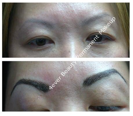 Natural Hair Stroke Like Permanent Eyebrow