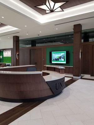 UNT visitor center lobby.