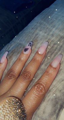 Clear polish .. nail art