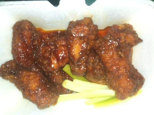 Buffalo Wings (NOT hot, bbq flavored)