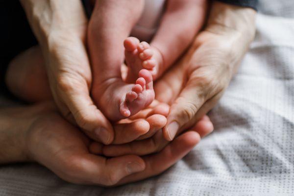 In-home family newborn session