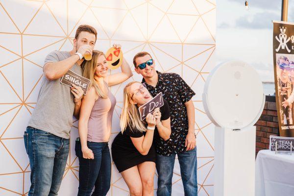 engaged couples love photo booths at I DOs and BREWS