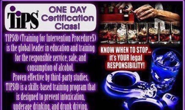 Los Angeles Tips certication class mandatory for servers of alcohol , We offer classes biweekly they always book up reserve your seat early