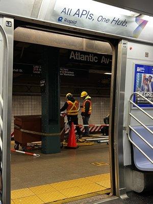 Late night... repairs in the MTA