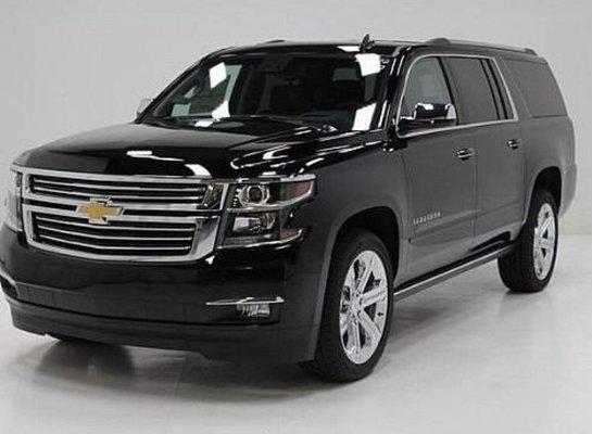 Step into luxury with White Glove Transportation Services' black Chevrolet Suburban in Atlanta.