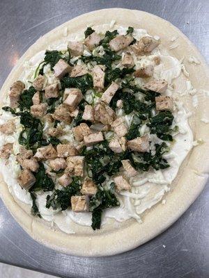 Chicken Florentine Pizza